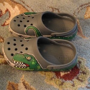 Little kids size 12 Dinosaur Crocs